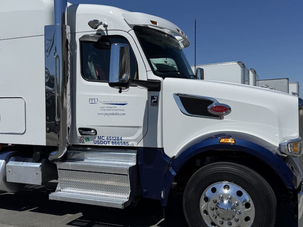 Pac Pride Distribution truck used for warehousing and logistics support